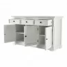 Nova Solo Provence Classic Sideboard with 3 doors - Front Side Opened Angle - Nova Solo Provence Classic Sideboard with 3 doors - Front Side Opened Angle