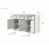 Nova Solo Provence Classic Sideboard with 3 doors - Dimension - Nova Solo Provence Classic Sideboard with 3 doors - Dimension