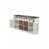 Nova Solo Halifax Contrast Buffet with 4 Baskets - Front Side Opened Angle - Nova Solo Halifax Contrast Buffet with 4 Baskets - Front Side Opened Angle