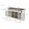 Nova Solo Halifax Contrast Buffet with 4 Baskets - Dimension - Nova Solo Halifax Contrast Buffet with 4 Baskets - Dimension