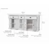 Nova Solo Halifax Buffet with 5 Doors, 3 Drawers - DImension - Nova Solo Halifax Buffet with 5 Doors, 3 Drawers - DImension