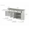 Nova Solo Halifax Accent Buffet, with 5 Doors - Dimension - Nova Solo Halifax Accent Buffet, with 5 Doors - Dimension