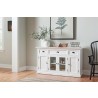 NovaSolo Halifax Mahogany Wood Buffet with 4 Doors 3 Drawers - Lifestyle