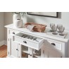 NovaSolo Halifax Mahogany Wood Buffet with 4 Doors 3 Drawers - Drawer Closer Top Angled View