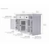 Nova Solo Halifax Buffet with 4 Doors - 3 Drawers - Dimension - Nova Solo Halifax Buffet with 4 Doors - 3 Drawers - Dimension