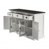 NovaSolo Halifax Mahogany Wood Buffet with 4 Doors 3 Drawers