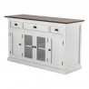 Nova Solo Halifax Accent Buffet, with 4 Glass Doors - 3 Drawers - Front Side Angle
