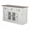 Nova Solo Halifax Accent Buffet, with 4 Glass Doors - 3 Drawers - Front Side Angle - Nova Solo Halifax Accent Buffet, with 4 Glass Doors - 3 Drawers - Front Side Angle