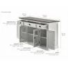 Nova Solo Halifax Accent Buffet, with 4 Glass Doors - 3 Drawers - Dimension - Nova Solo Halifax Accent Buffet, with 4 Glass Doors - 3 Drawers - Dimension