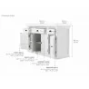 Nova Solo Halifax Buffet with 4 Doors 3 Drawers - Dimension - Nova Solo Halifax Buffet with 4 Doors 3 Drawers - Dimension