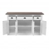 Nova Solo Halifax Accent Buffet, with 4 Wood Doors - 3 Drawers - Front Opened Angle