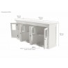 Nova Solo Halifax Buffet with 6 Glass Doors - Dimension