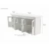 Nova Solo Halifax Buffet with 6 Glass Doors - Dimension - Nova Solo Halifax Buffet with 6 Glass Doors - Dimension