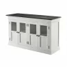 Nova Solo Halifax Contrast Buffet, with 4 Glass Doors - Side Soft Angle - Nova Solo Halifax Contrast Buffet, with 4 Glass Doors - Side Soft Angle