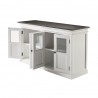 Nova Solo Halifax Contrast Buffet, with 4 Glass Doors - Front Side Opened Angle
