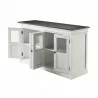 Nova Solo Halifax Contrast Buffet, with 4 Glass Doors - Front Side Opened Angle - Nova Solo Halifax Contrast Buffet, with 4 Glass Doors - Front Side Opened Angle