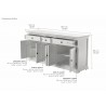 Nova Solo Provence Buffet with 5 Doors -  Dimension