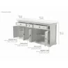 Nova Solo Provence Buffet with 5 Doors -  Dimension - Nova Solo Provence Buffet with 5 Doors -  Dimension