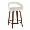 Walnut Wood, White Velvet, Black Metal - Walnut Wood, White Velvet, Black Metal