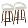Walnut Wood, White Velvet, Black Metal - Walnut Wood, White Velvet, Black Metal