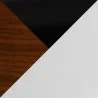 Walnut Wood, White Velvet, Black Metal - Walnut Wood, White Velvet, Black Metal