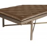 Sunpan Kayla Bench Vintage Cognac - Closeup Angle