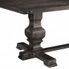 Alpine Furniture Manchester Dining Table in Charcoal - Base Angle