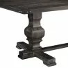 Alpine Furniture Manchester Dining Table in Charcoal - Base Angle - Alpine Furniture Manchester Dining Table in Charcoal - Base Angle