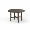 Alpine Furniture Arendal Round Table In Burnished Dark Oak - Front Side Angle - Alpine Furniture Arendal Round Table In Burnished Dark Oak - Front Side Angle