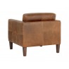 Sunpan Karmelo Armchair Cognac Leather - Back Side Angle