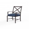 La Jolla Dining Chair in Spectrum Indigo w/ Self Welt - Front Side Angle