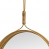 Sunpan Delia Wall Mirror - Small in Brass - Closeup TopAngle