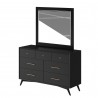 Alpine Furniture Flynn Mid Century Modern Mirror, Black - Lifestyle 2