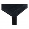 Moe's Home Collection Post Dining Table in Oak Black - Edge Side Closeup Top Angle