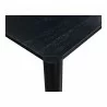 Moe's Home Collection Post Dining Table in Oak Black - Edge Side Closeup Top Angle - Moe's Home Collection Post Dining Table in Oak Black - Edge Side Closeup Top Angle