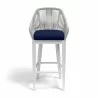 Miami Barstool in Echo Midnight w/ Self Welt - Front Angle - Miami Barstool in Echo Midnight w/ Self Welt - Front Angle