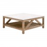 Essentials for Living Spruce Square Coffee Table - Front Side Angle