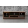 Furnitech 70" Contemporary TV Stand Media Console for Flat Screen and Audio Video Installations in a Light Cognac Finish - Front Angle - Furnitech 70" Contemporary TV Stand Media Console for Flat Screen and Audio Video Installations in a Light Cognac Finish - Front Angle