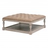 Essentials for Living Townsend Tufted Upholstered Coffee Table - Front Side Angle