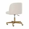Sunpan Kenna Office Chair in Belfast Oatmeal - Back Side Angle - Sunpan Kenna Office Chair in Belfast Oatmeal - Back Side Angle