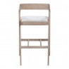 Moe's Home Collection Padma Oak Barstool - Light Grey - Back Angle