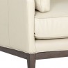 Sunpan Mackenzie Armchair - Astoria Cream Leather - Base Angle