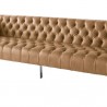Sunpan Viper Sofa - Stainless Steel - Cantina Magnetite / Cantina Peanut - Front Side Angle