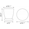 Baku Side Table Black - Dimensions