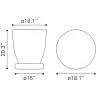 Baku Side Table Black - Dimensions - Baku Side Table Black - Dimensions
