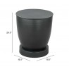 Baku Side Table Black - Table Dimensions
