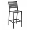 Aluminum Barstool - Black and Gray - Aluminum Barstool - Black and Gray
