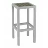 Aluminum Barstool - BAL-5602-BB - Gray - Aluminum Barstool - BAL-5602-BB - Gray