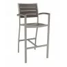 Aluminum Barstool - Black Gray - Aluminum Barstool - Black Gray