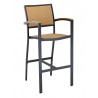 Aluminum Barstool - Blak Natural
